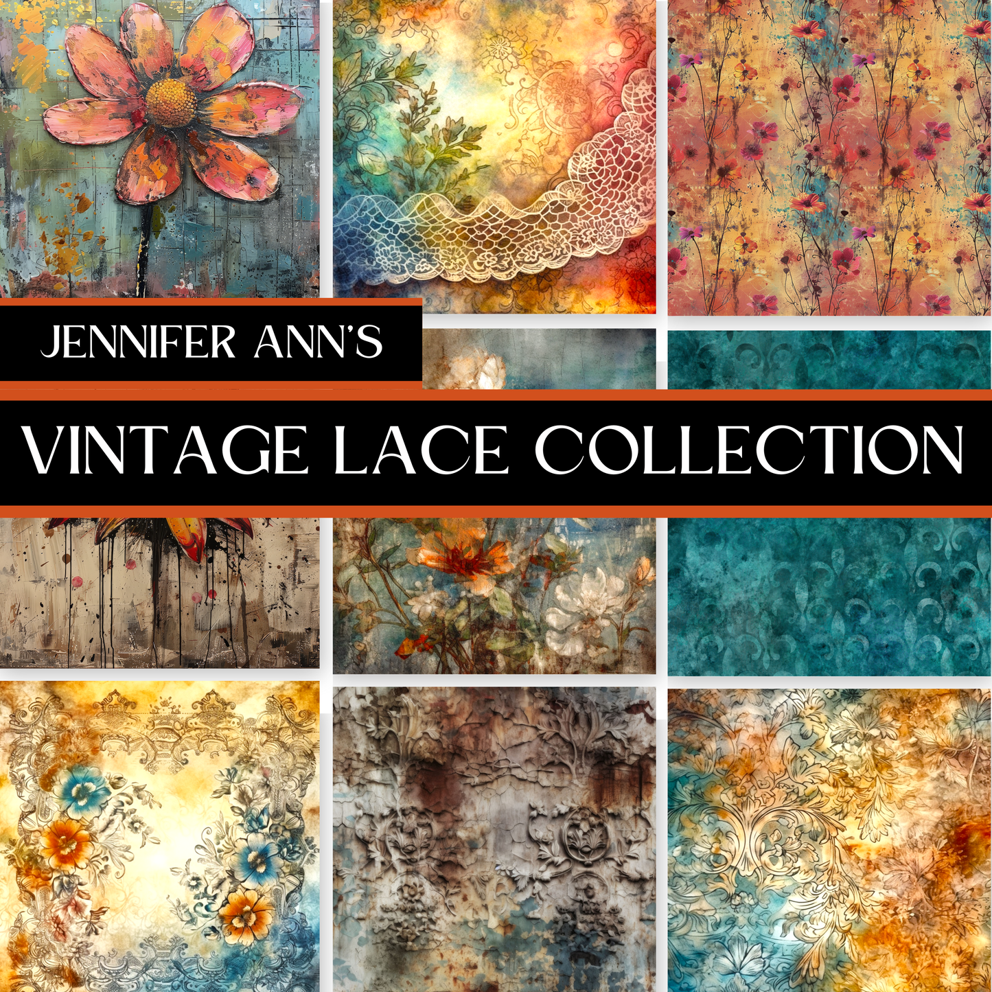 Jennifer Ann's Vintage Lace Collection/Pairs with That 70's Girl Vinyl