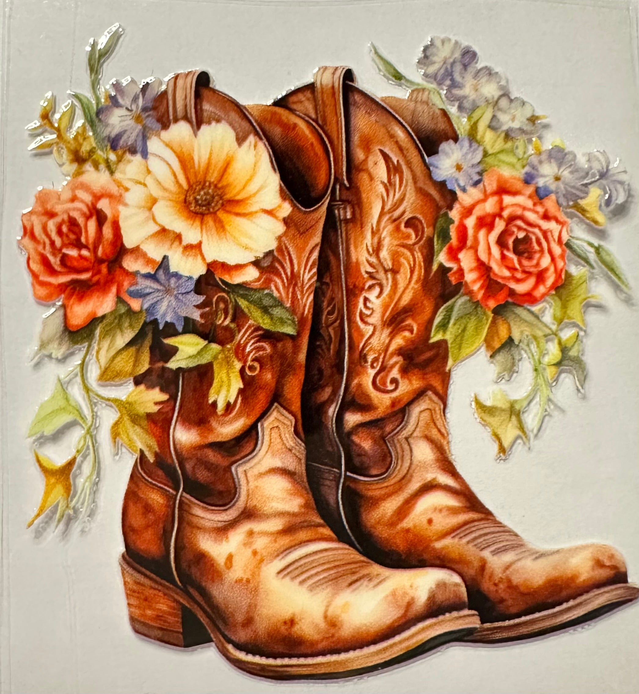 Cowgirl Boots with Flowers-012