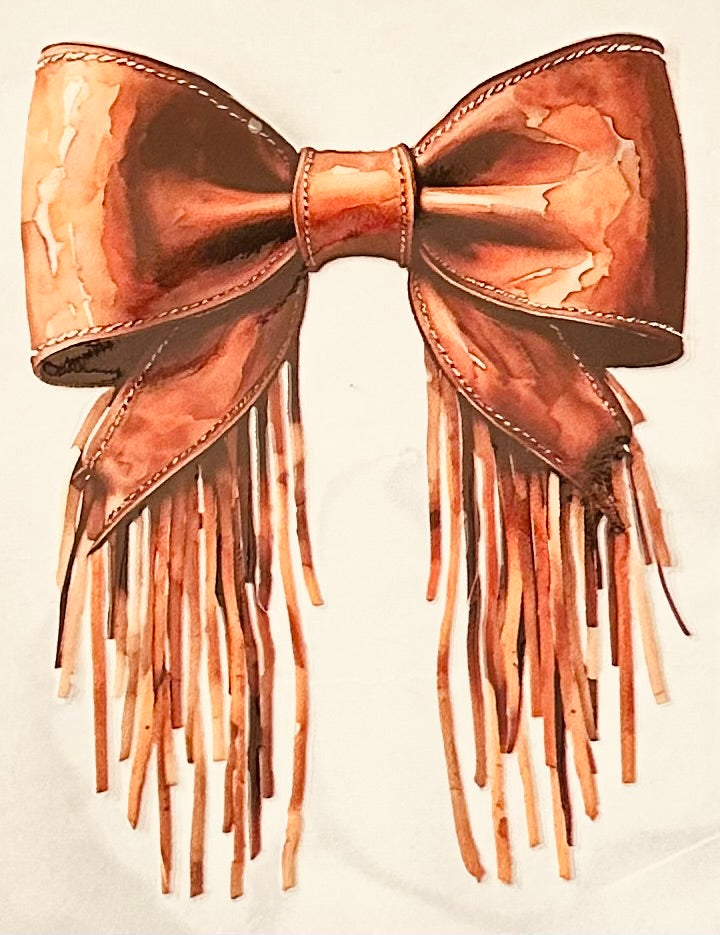 Leather Tassel Bow 121