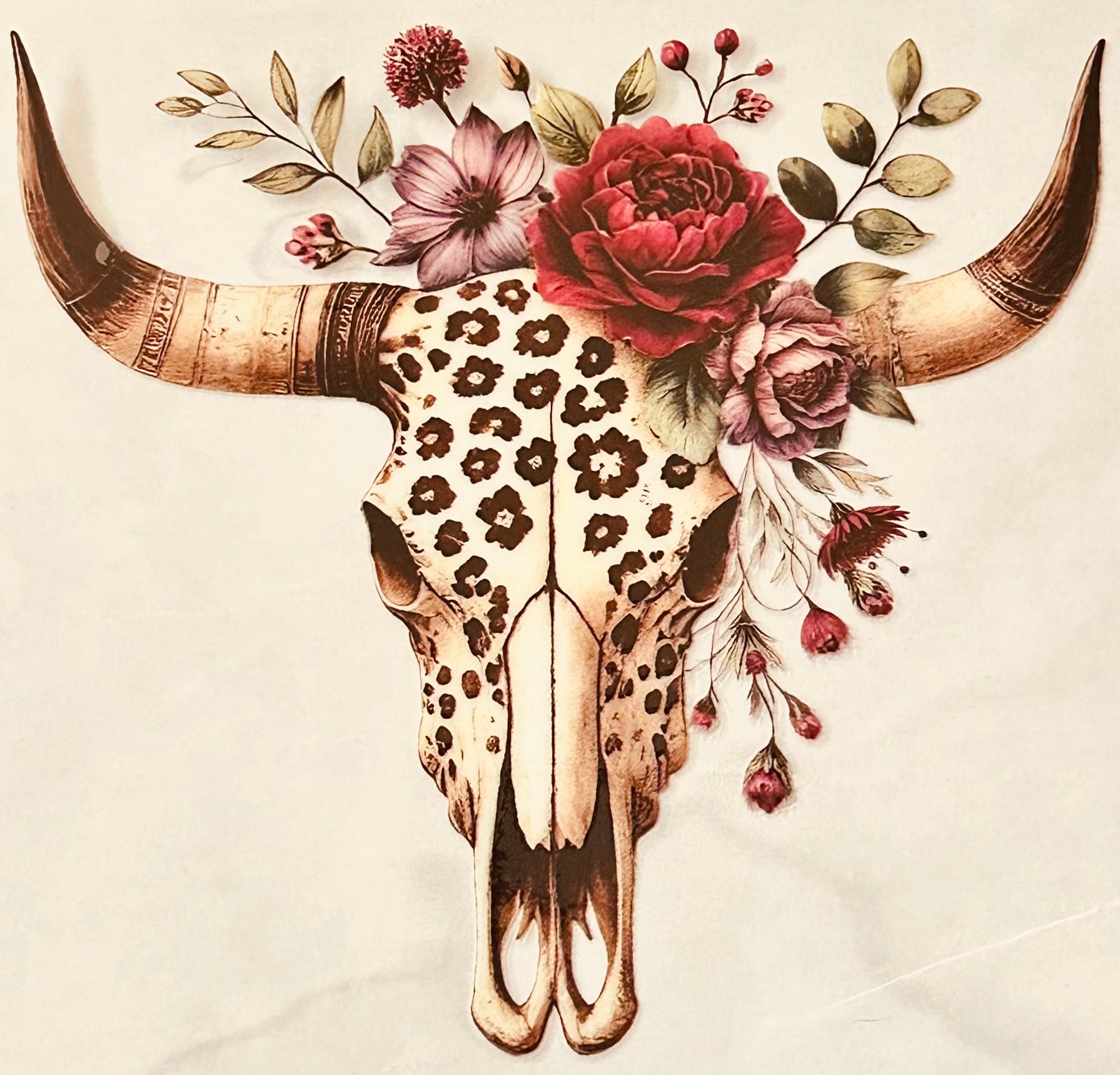 Leopard Bull Skull Lrg. 118