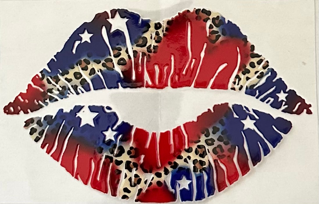 Red, Blue, & Leopard Lips 083