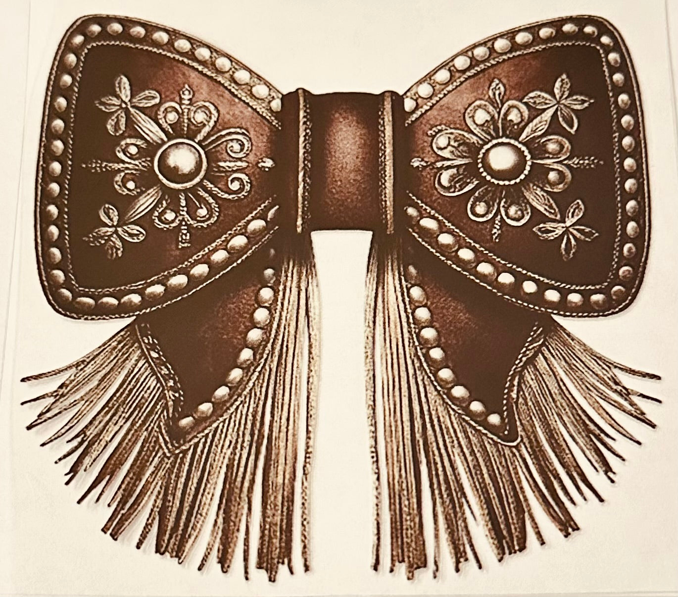 Leather Fringe Bow 134