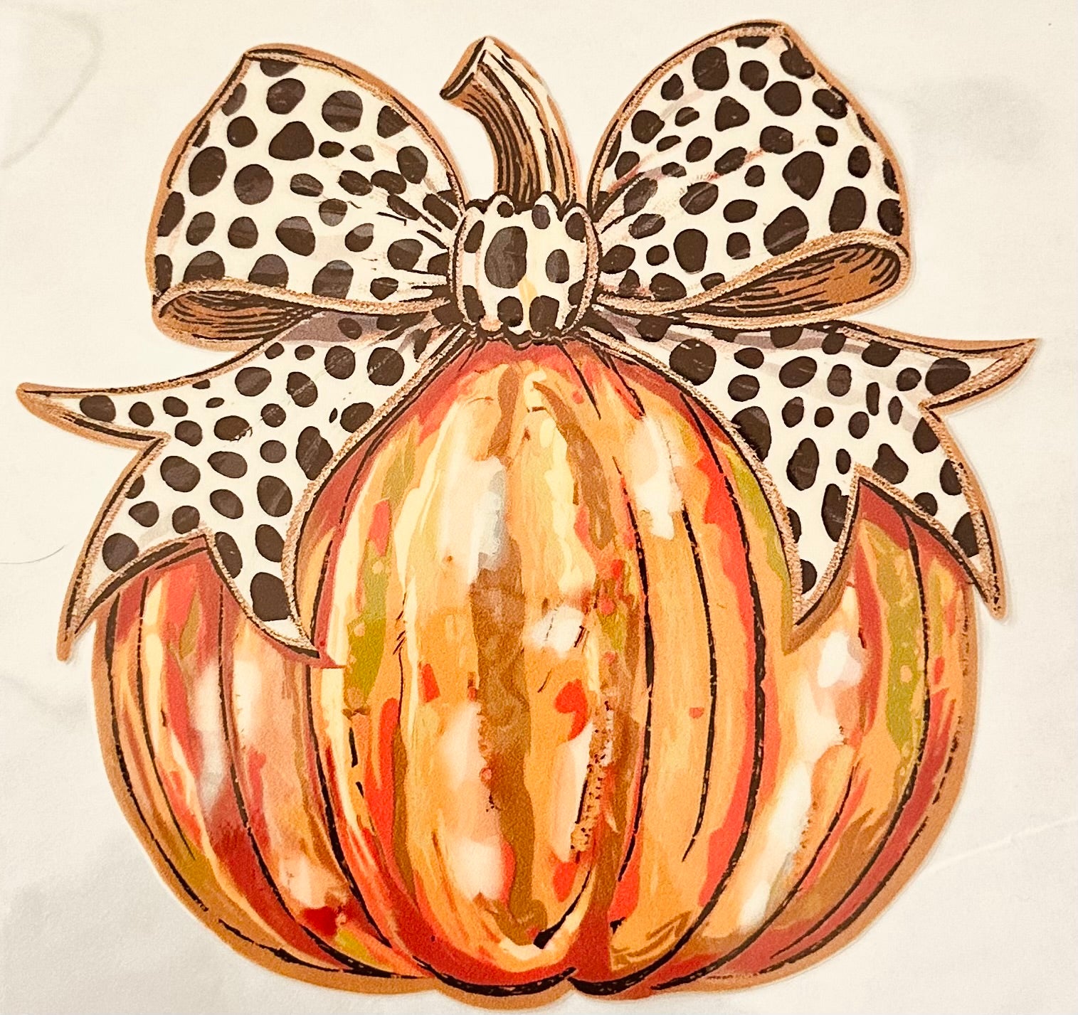 Pumpkin Dot Bow 122
