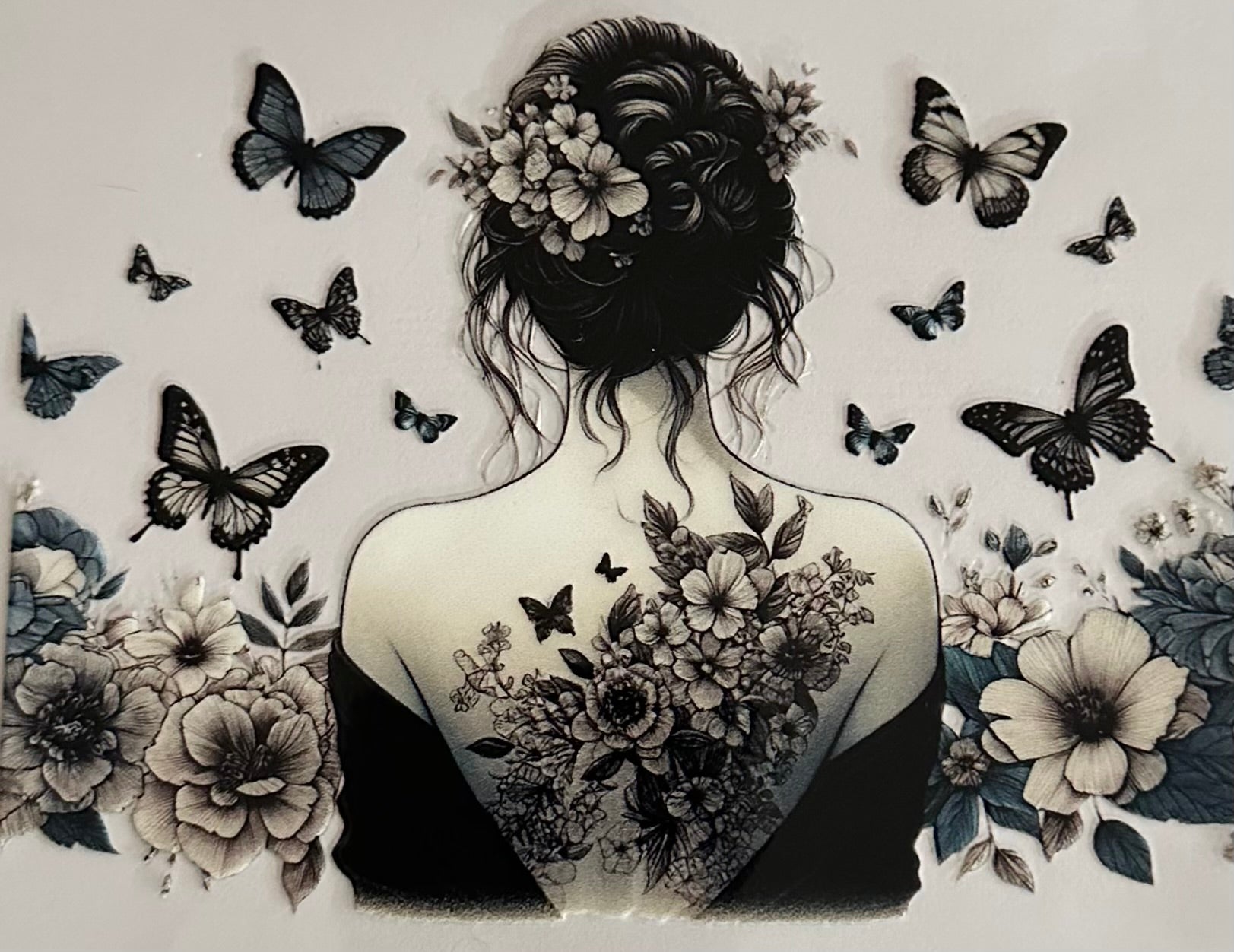 Tattoo Girl with Butterflies 051