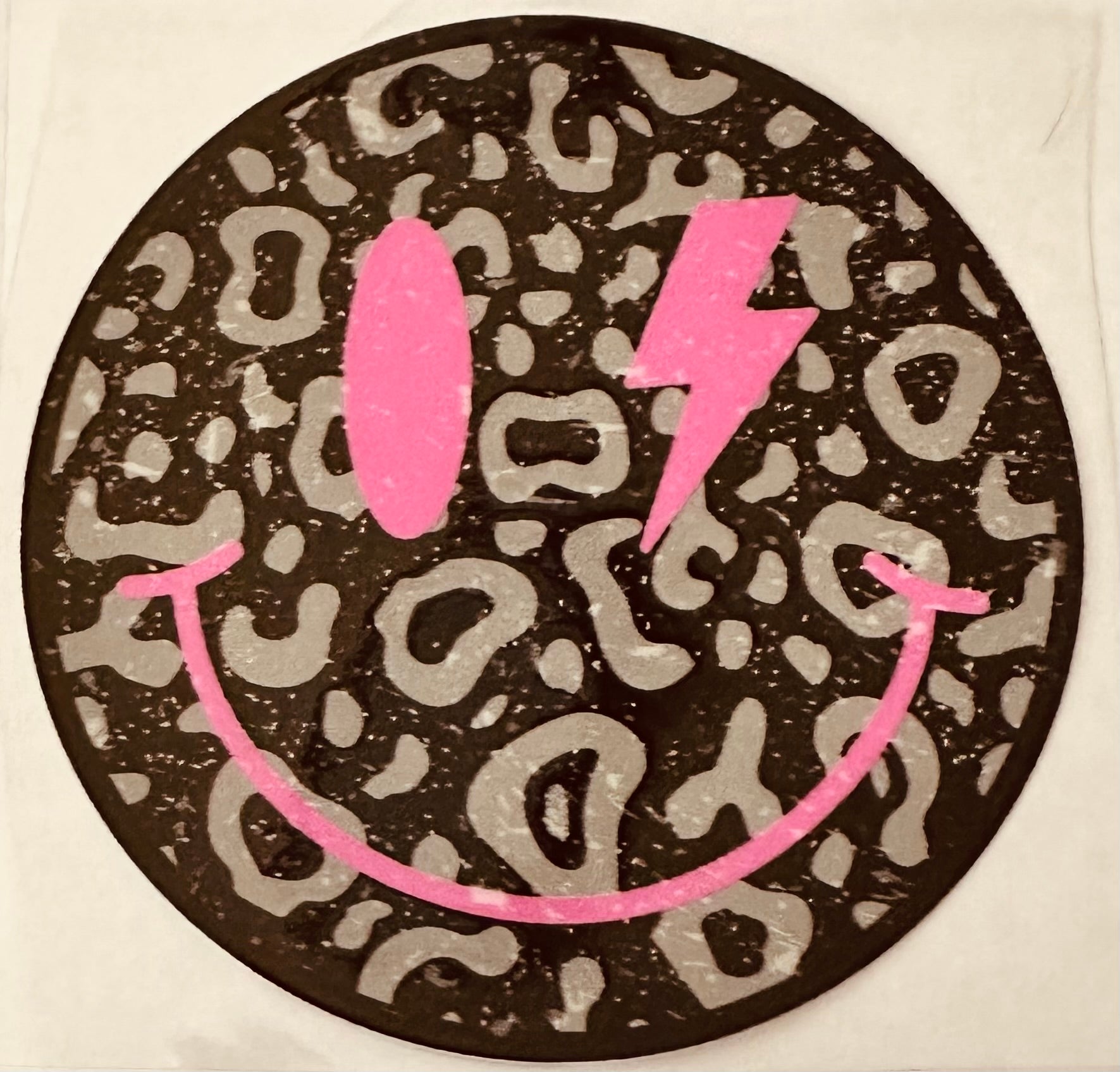 Black and Grey Leopard with Hot Pink 136