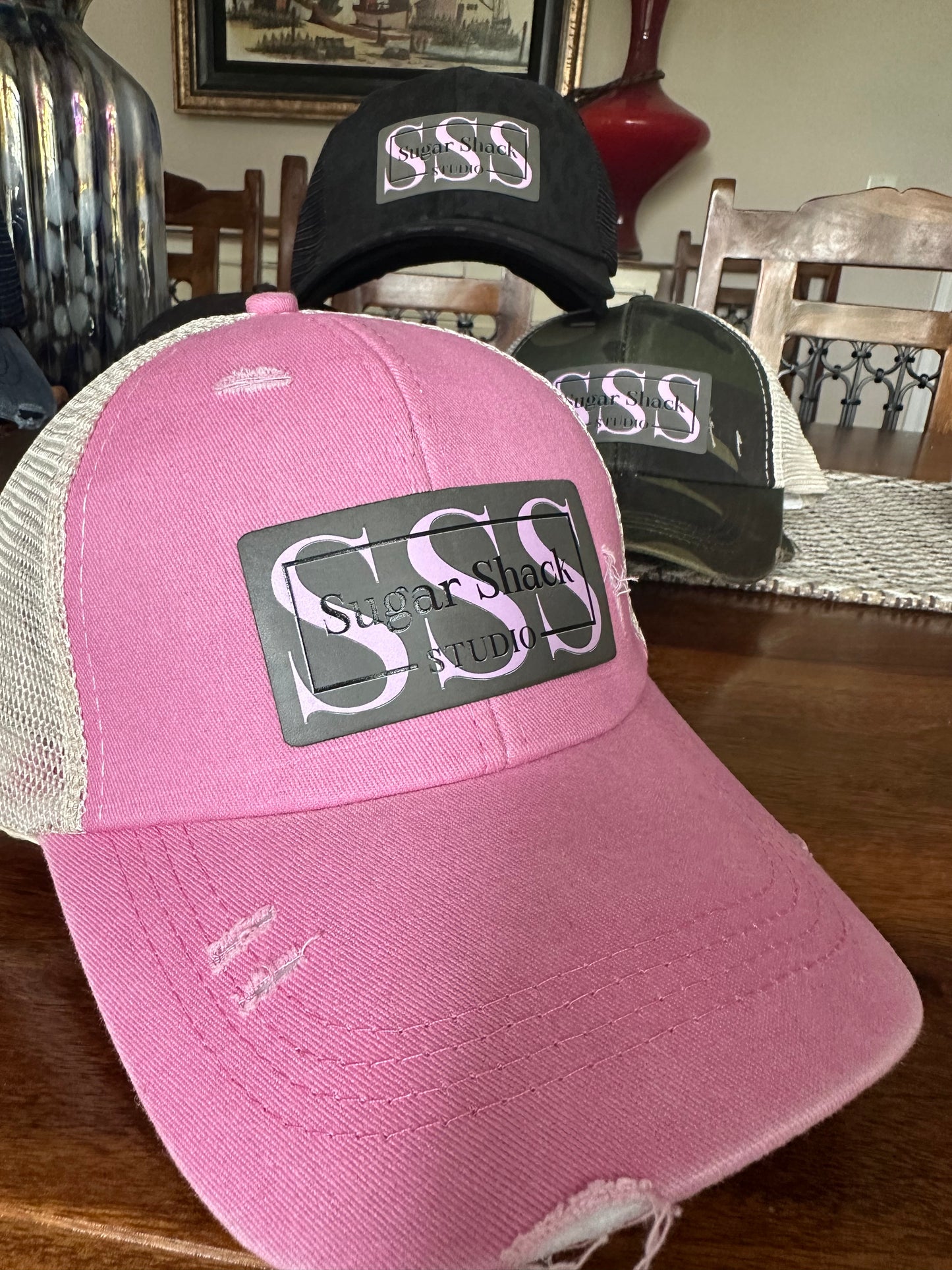 Pink Sugar Shack Studio Ponytail Hat