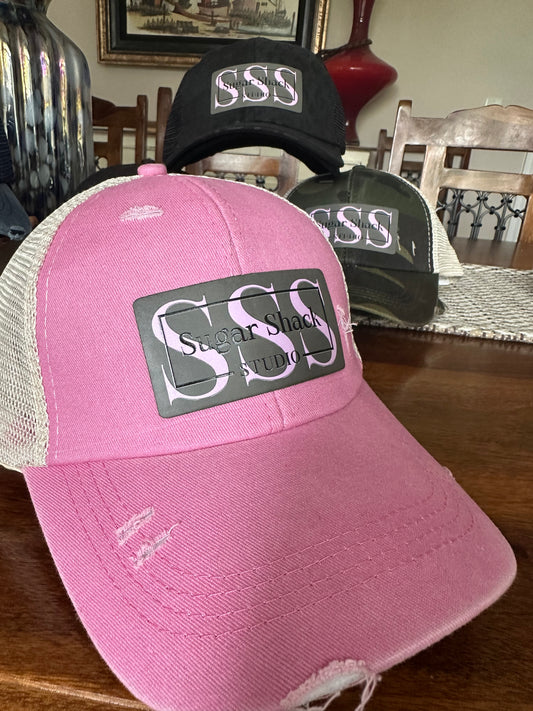 Pink Sugar Shack Studio Ponytail Hat