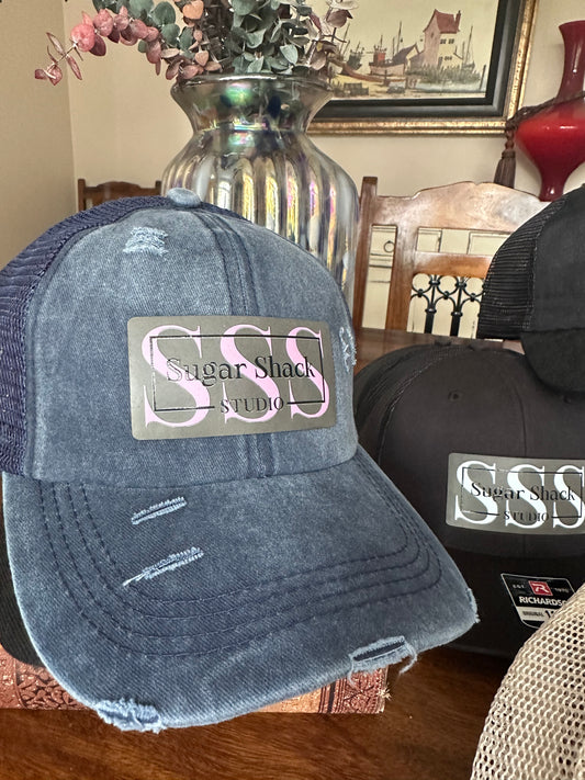 Denim Sugar Shack Studio Ponytail Hat
