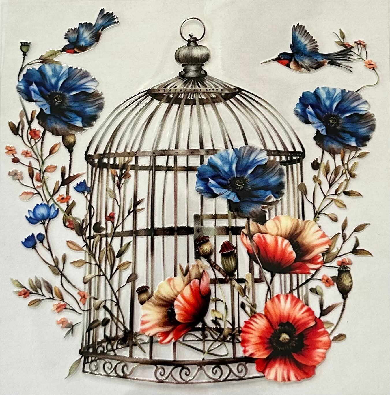 Birdhouse with Flowers 095