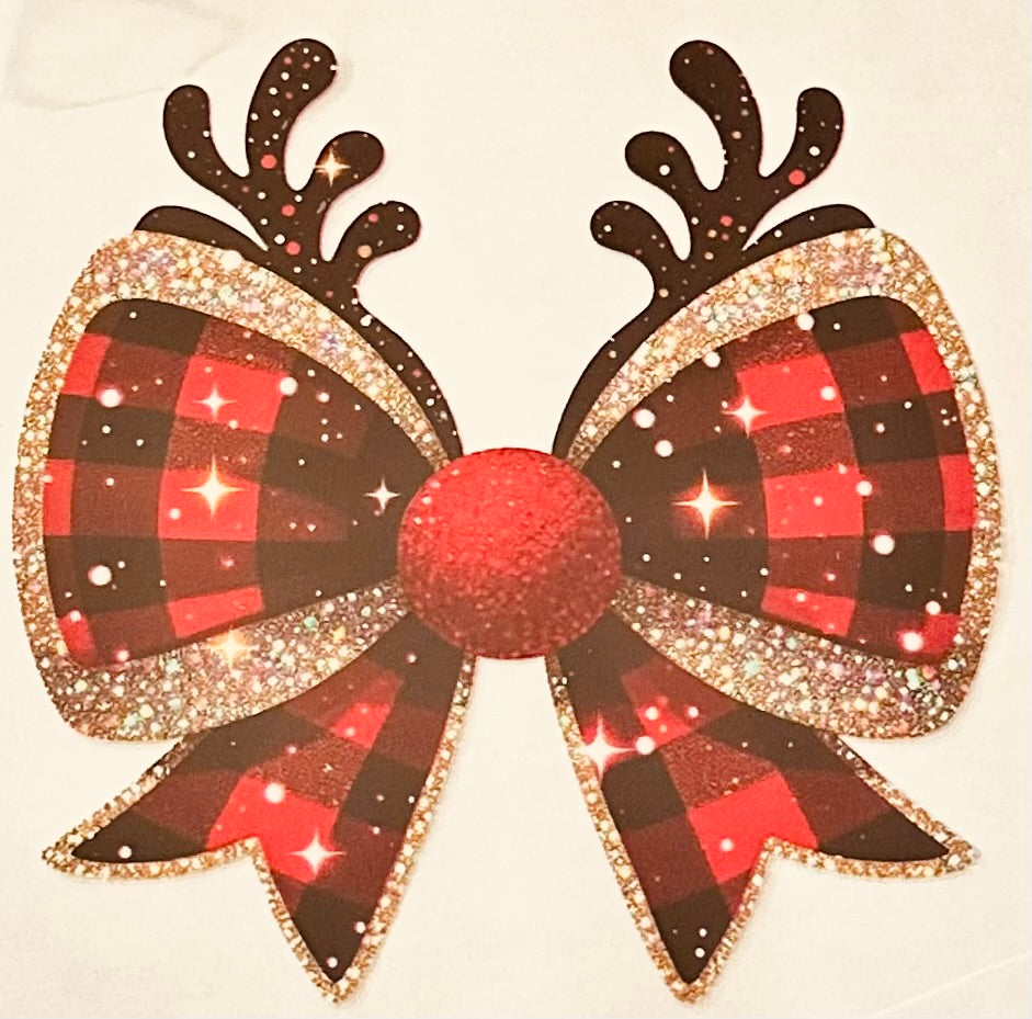 Christmas Reindeer Bow 119
