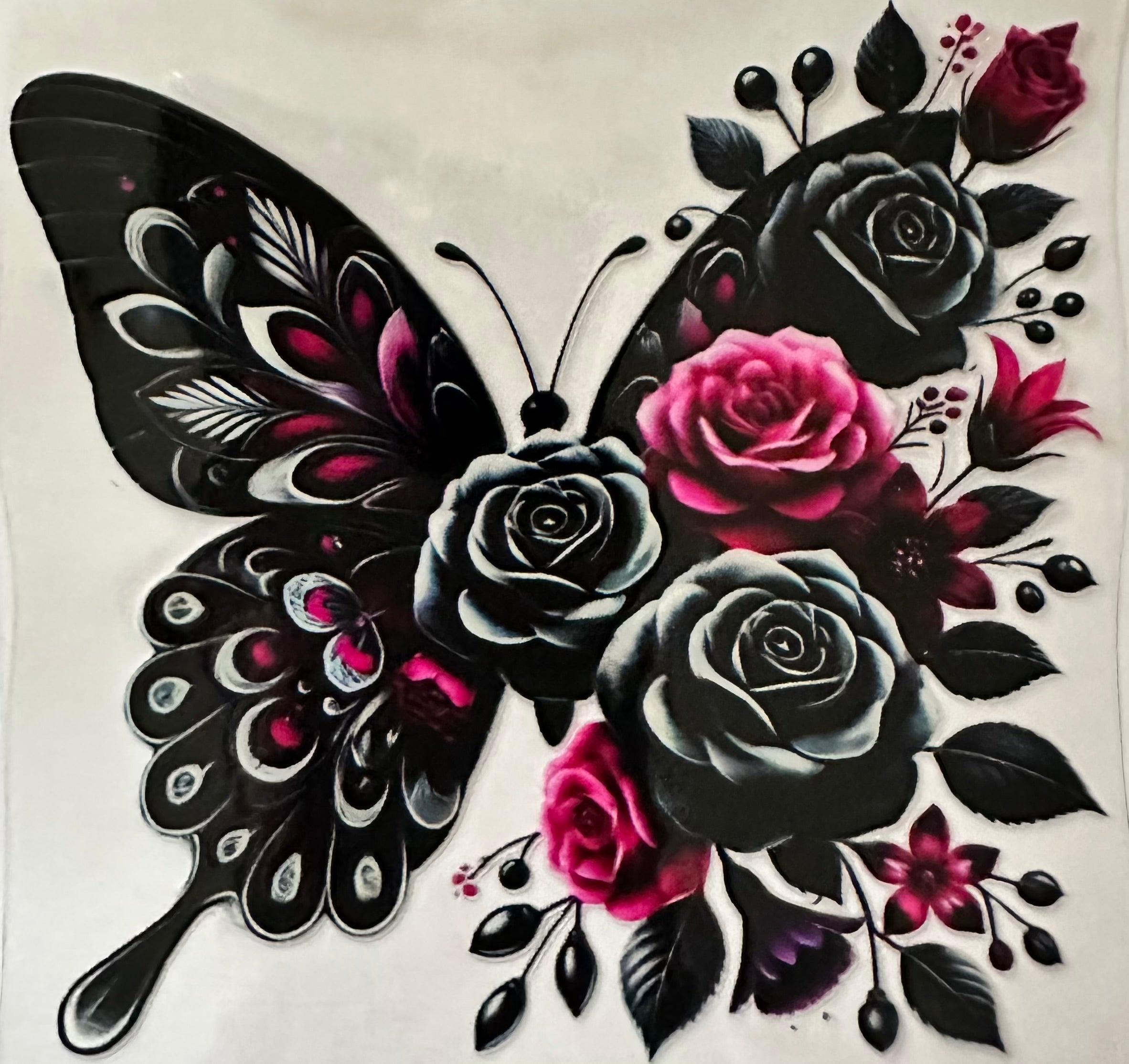 Butterfly Blk/Fuchsia 068