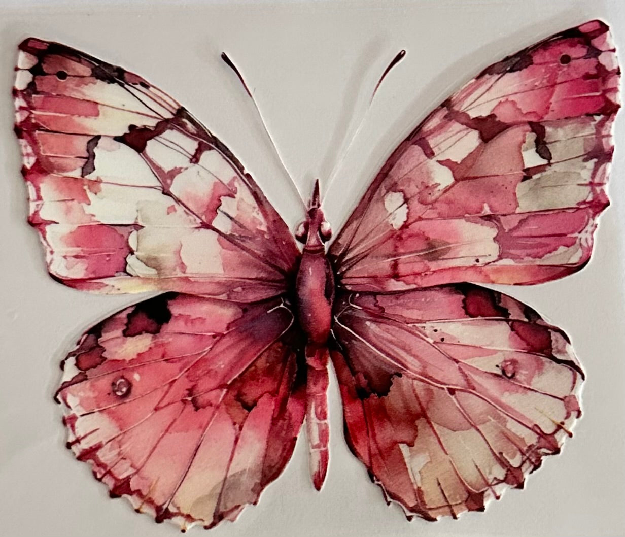 Pink Quilted Butterfly 042