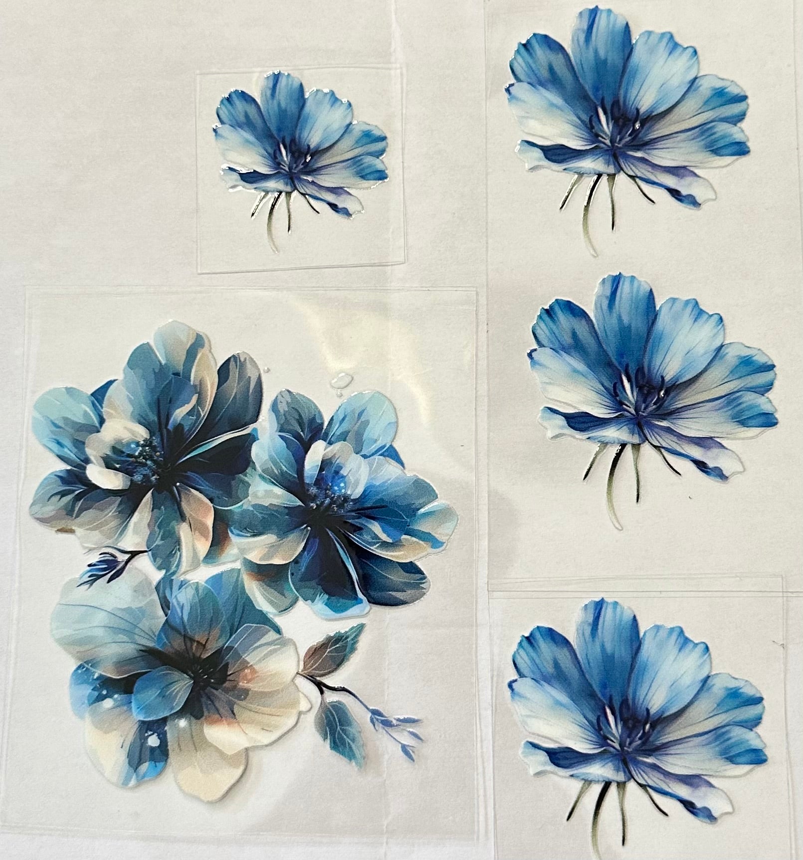 Blue Floral Set of 3 094