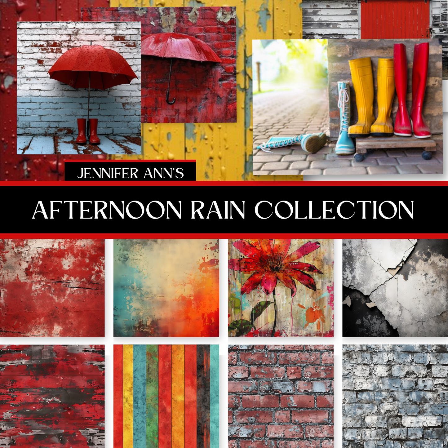 Jennifer Ann's Afternoon Rain Collection/Pairs with That 70's Girl Vinyl