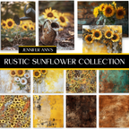 Jennifer Ann's Rustic Sunflower Collection/Pairs with That 70's Girl Vinyl